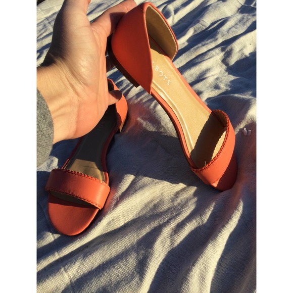 NEW Talbots 7.5 coral sandals slide business work women leather 7 1/2 coastal - Picture 3 of 9